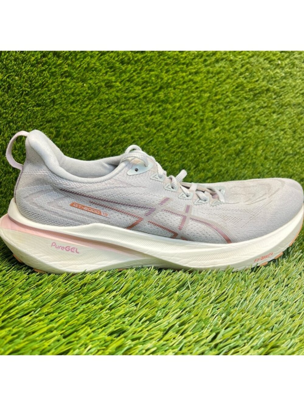 Asics GT-2000 13 Womens Size 11 Gray Pink White Athletic Running Shoes Sneakers